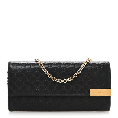 Gucci Soft Microguccissima Dice Chain Wallet Black 1 of 14