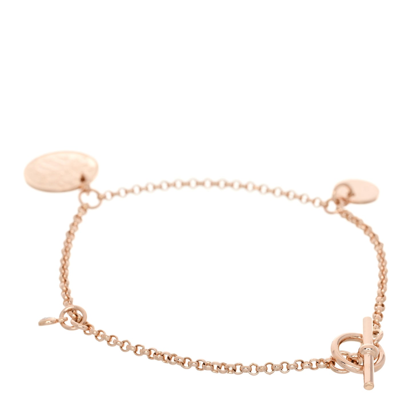 18K Rose Gold Diamond PM Ex-Libris Bracelet ST