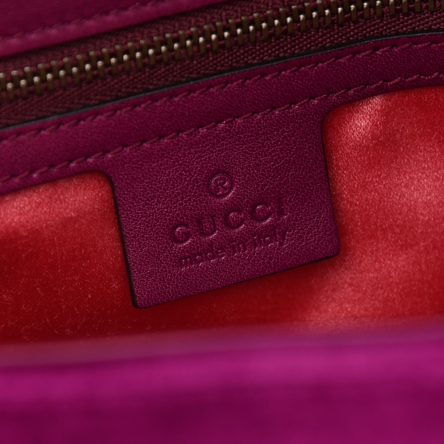 Gucci Velvet Matelasse Medium GG Marmont Shoulder Bag Fuchsia Violet Cyclamen 6 of 10