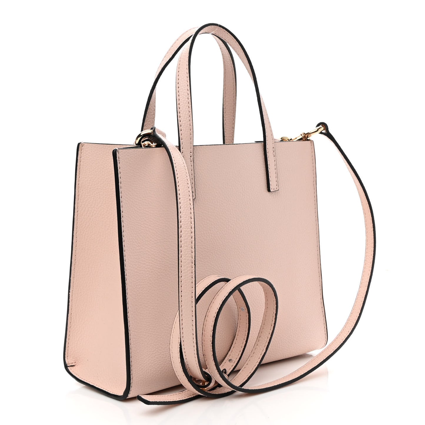 Calfskin Mini Grid Tote Bag Peach Whip