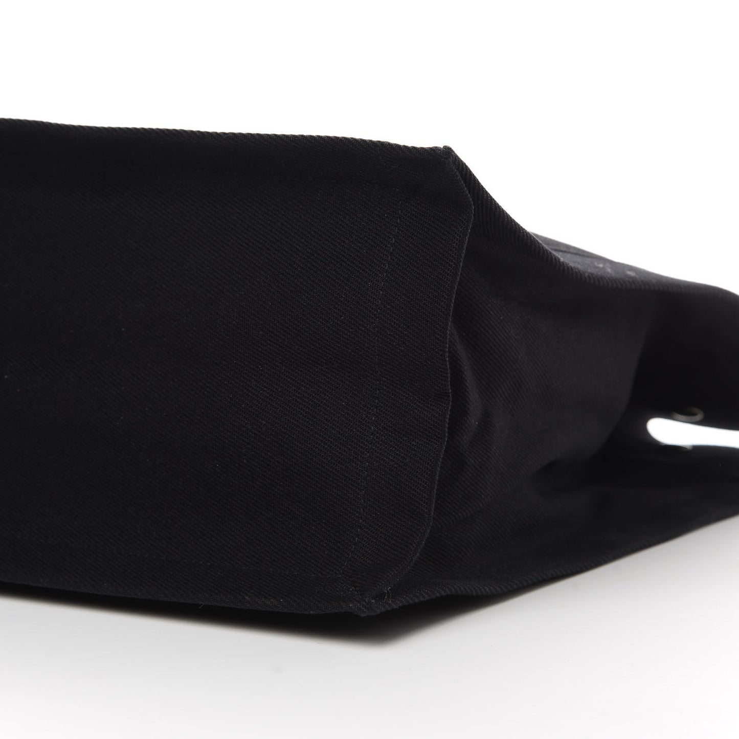 Linen Calfskin Rive Gauche Tote Black
