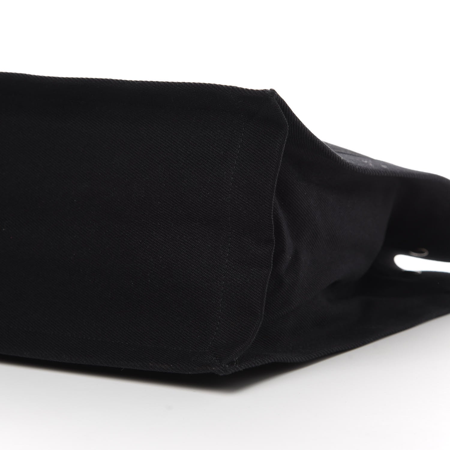 Saint Laurent Linen Calfskin Rive Gauche Tote Black 10 of 11
