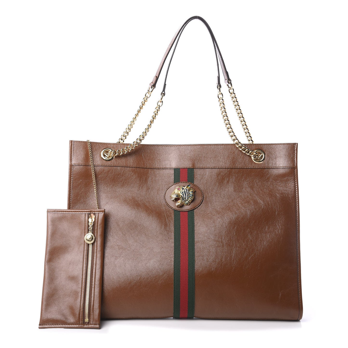 Calfskin Large Rajah Chain Tote Cuir