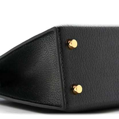 Hermes Chevre Mysore Mini Kelly Sellier 20 Black 9 of 11