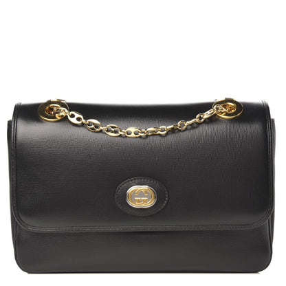 Gucci Azalea Calfskin Small Marina Chain Shoulder Bag Black 1 of 9