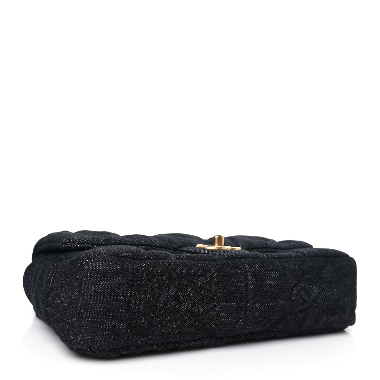 Denim Quilted Medium Funky Town Flap Black