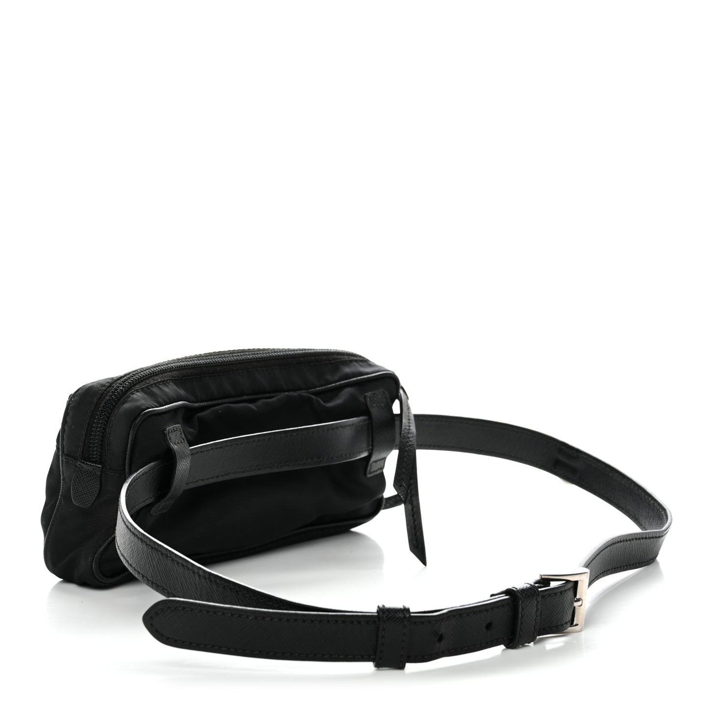 Tessuto Nylon Saffiano Belt Bag Black