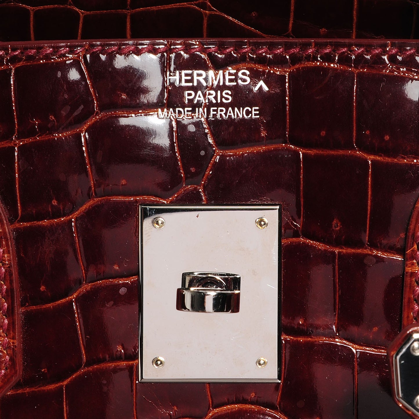 Shiny Porosus Crocodile Birkin 35 Miel
