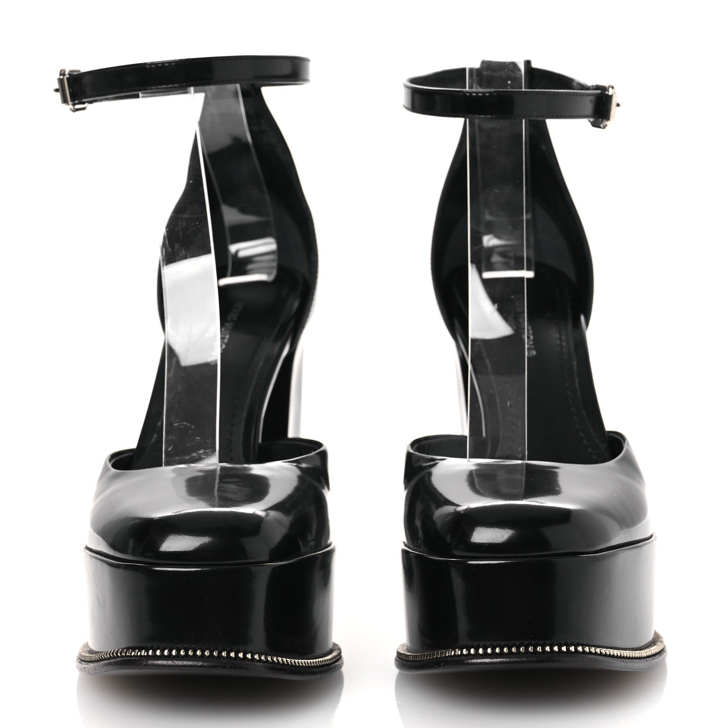 Louis Vuitton Patent Fame Platform Pumps 36  Black 3 of 10
