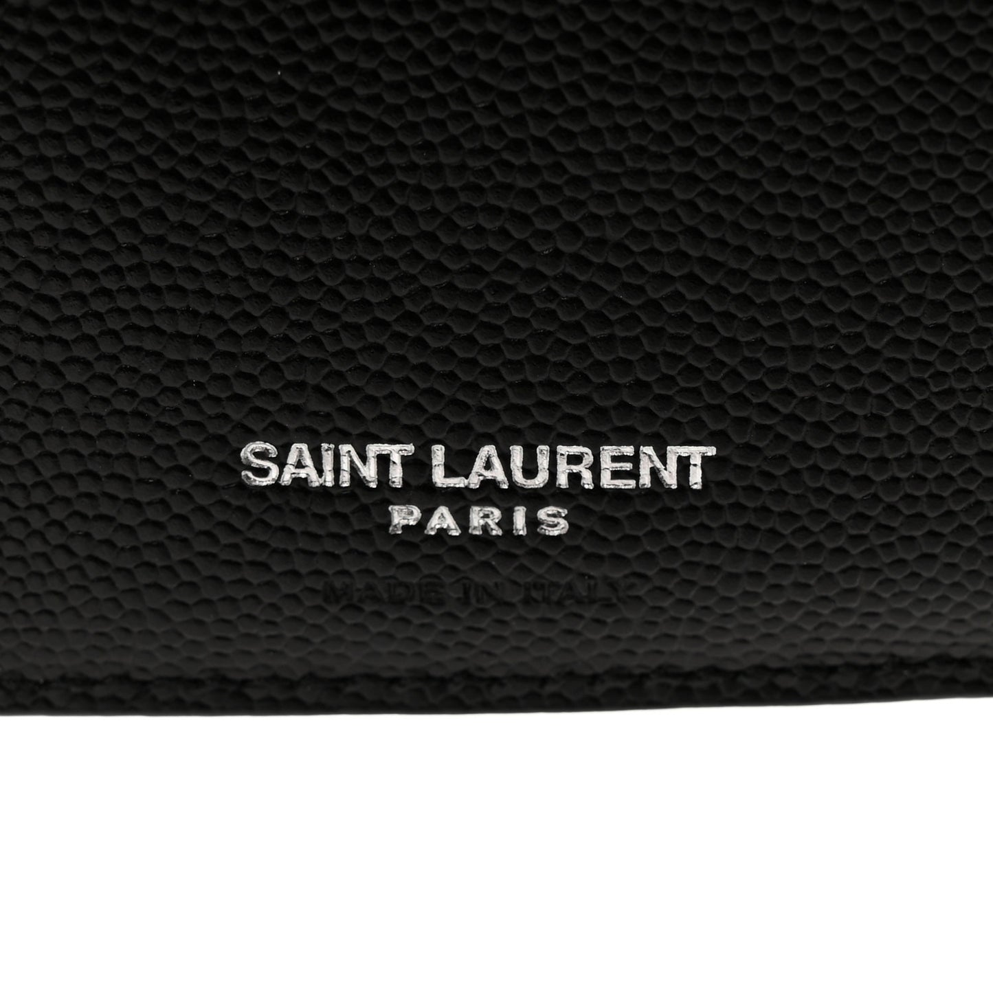 Grain De Poudre Matelasse Chevron Monogram Zipped Two-Part Wallet Black