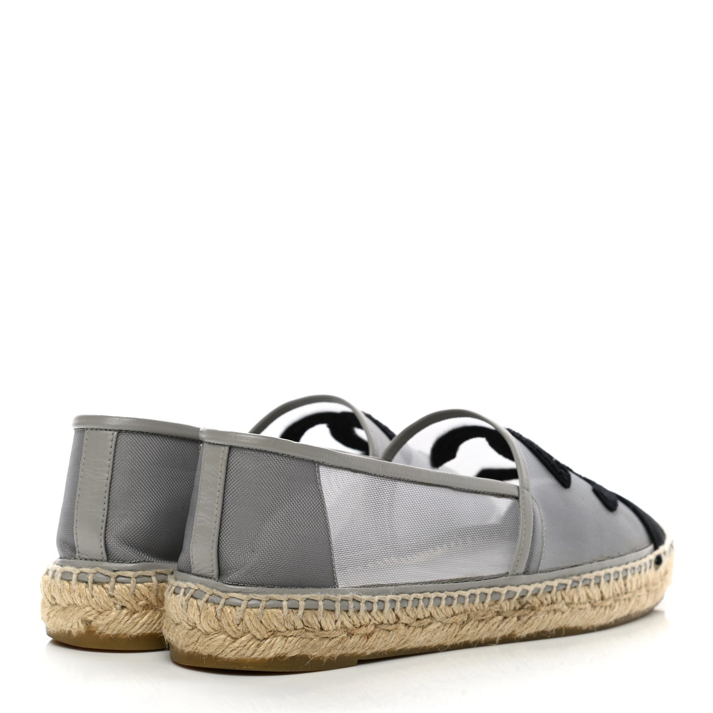 Mesh Grosgrain CC Espadrilles 41 Grey