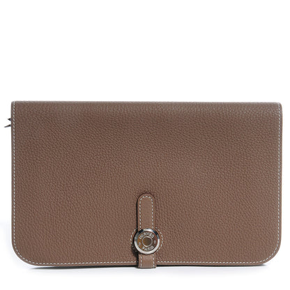Hermes Togo Dogon Combined Wallet Etoupe 1 of 9