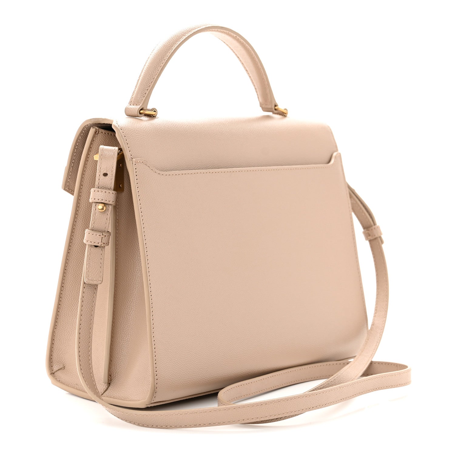Saint Laurent SAINT LAURENT Grain de Poudre Medium Classic Monogram Cassandra Top Handle Beige 2 of 9