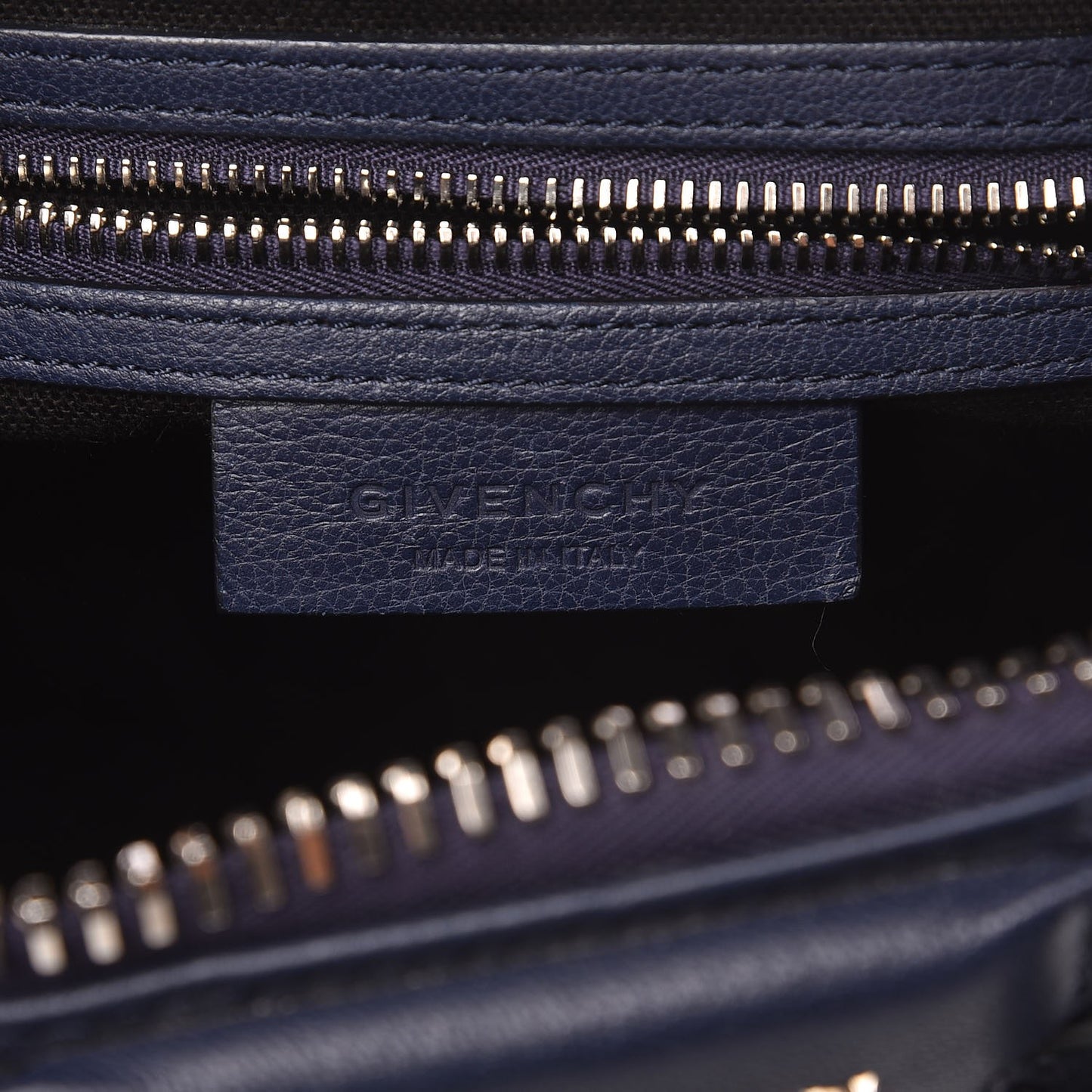 Sugar Goatskin Mini Antigona Navy