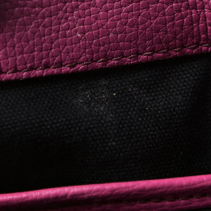 Burberry Grainy Calfskin House Check Small Banner Tote Brilliant Fuchsia 7 of 14