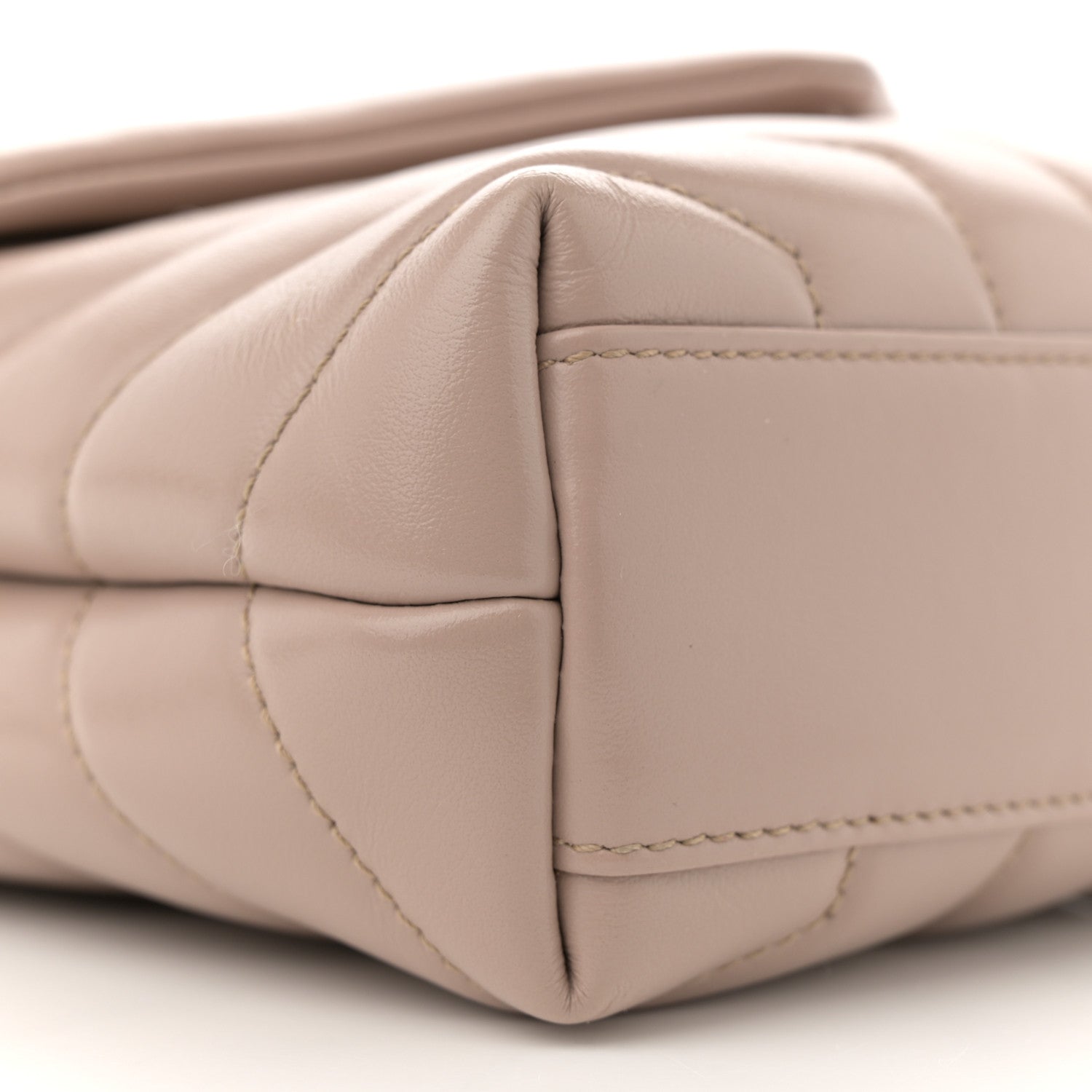 Saint Laurent Calfskin Y Quilted Monogram Toy Loulou Crossbody Bag Light Natural 8 of 12