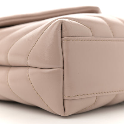 Saint Laurent Calfskin Y Quilted Monogram Toy Loulou Crossbody Bag Light Natural 8 of 12