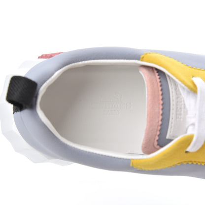 Hermes Technical Canvas Suede Goatskin Bouncing Sneakers 37 6 of 9
