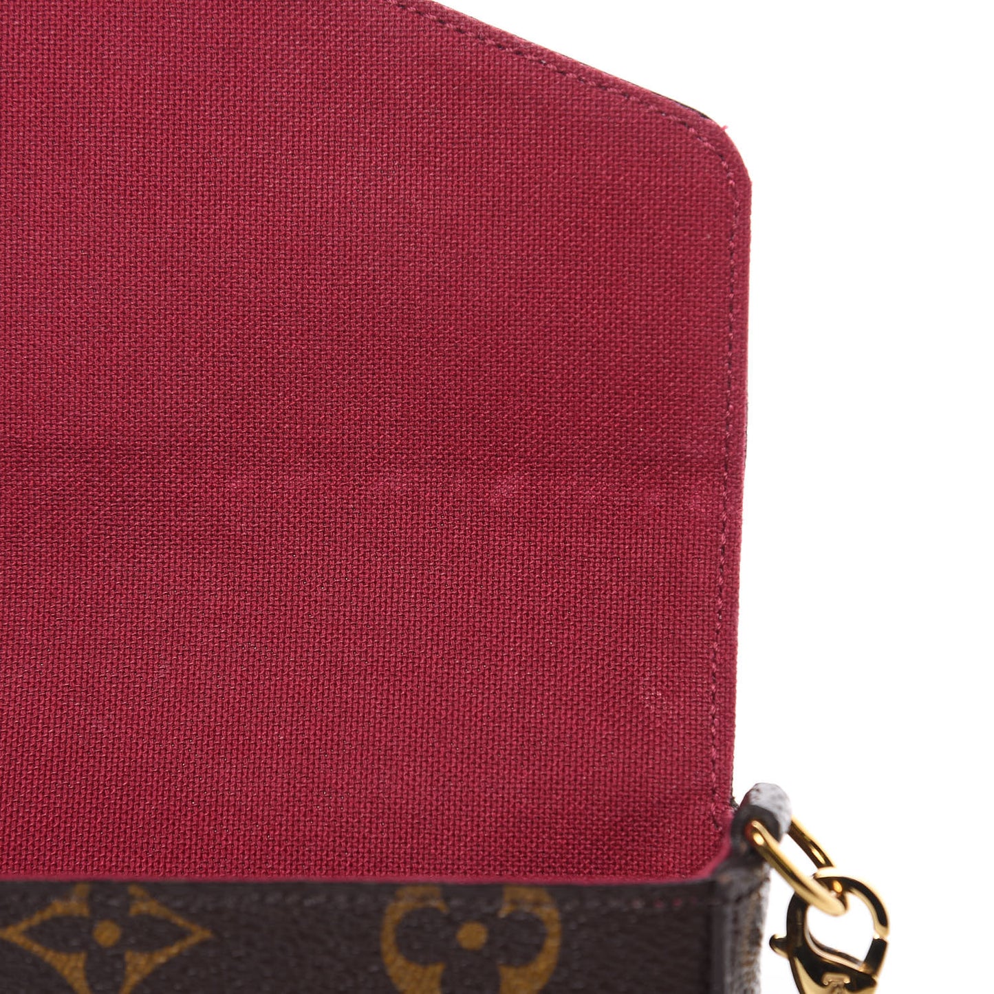Monogram Pochette Felicie Chain Wallet Fuchsia