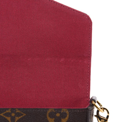 Louis Vuitton Monogram Pochette Felicie Chain Wallet Fuchsia 15 of 17