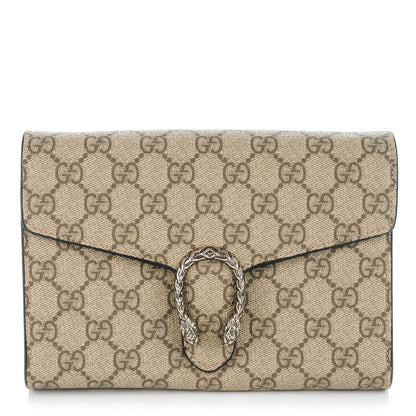 Gucci GG Supreme Monogram Mini Dionysus Chain Wallet Beige Black 1 of 7