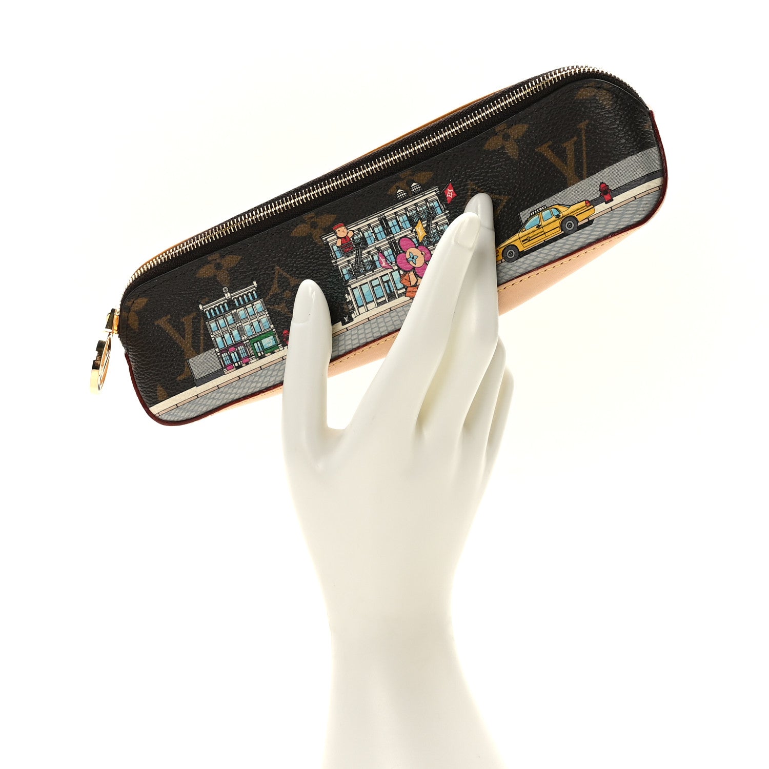 Louis Vuitton Monogram 2022 Christmas Animation New York Soho Pencil Pouch Yellow Yellow 2 of 7