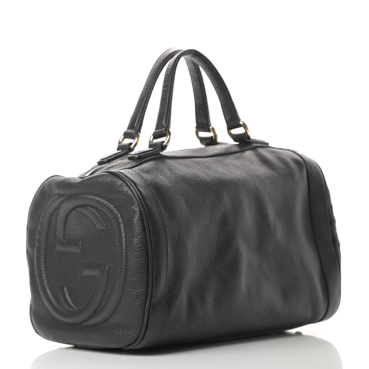 Gucci Pebbled Calfskin Medium Soho Boston Black 3 of 17