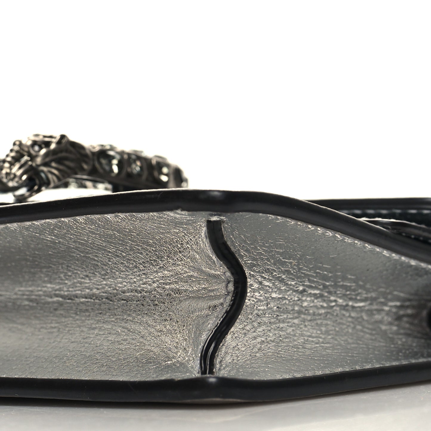 Metallic Calfskin Super Mini Dionysus Shoulder Bag Silver
