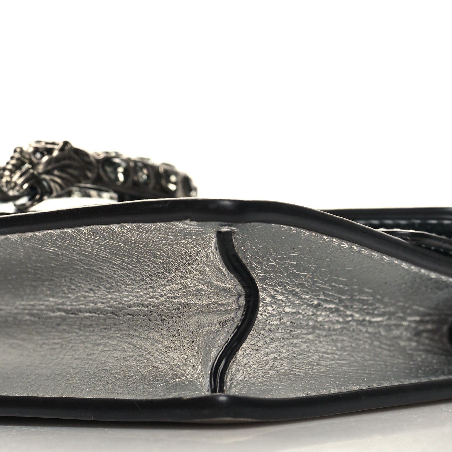 Gucci Metallic Calfskin Super Mini Dionysus Shoulder Bag Silver 9 of 9