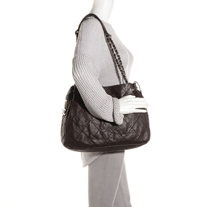 Chanel Calfskin Expandable Tote Dark Brown 2 of 7