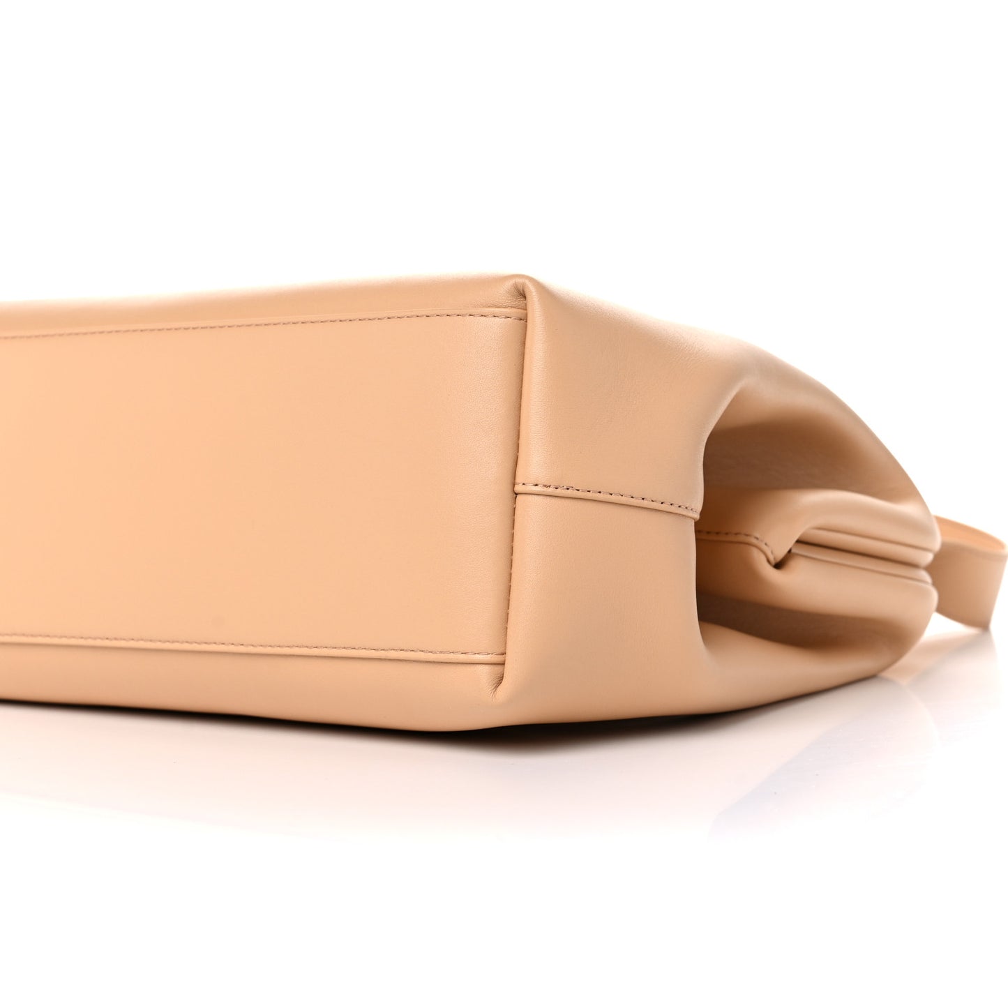 Calfskin Large The Point Triangle Bag Almond