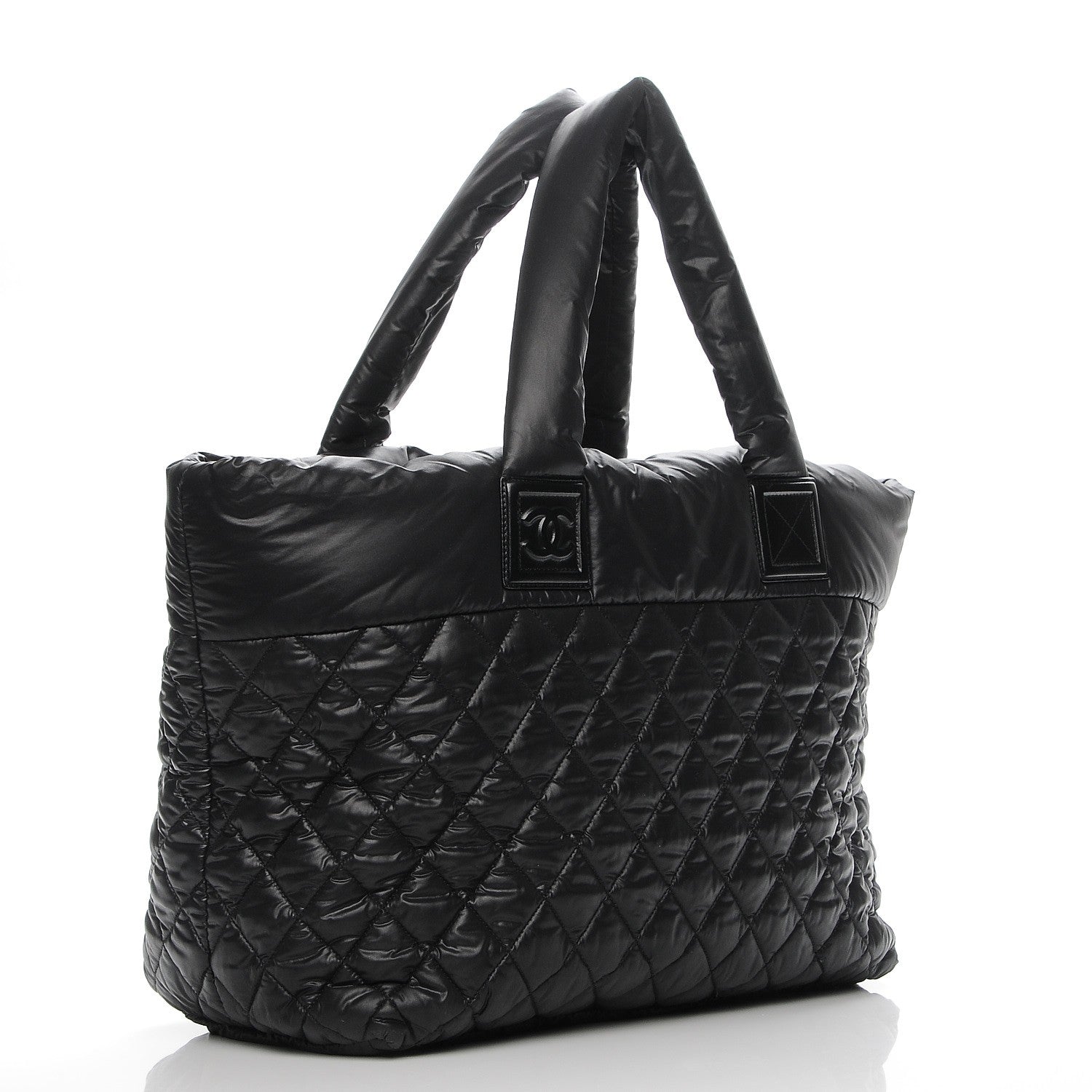 Chanel Nylon Quilted Large Coco Cocoon Tote Black 3 of 7