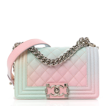 Chanel Caviar Quilted Small Cuba Rainbow Boy Flap Multicolor 1 of 11