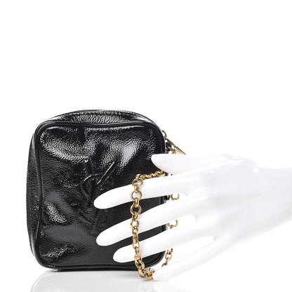 Saint Laurent Textured Patent Monogram Mini Wristlet Black 2 of 9