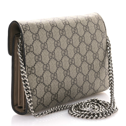 Gucci GG Supreme Monogram Mini Dionysus Chain Wallet Beige Taupe 3 of 12
