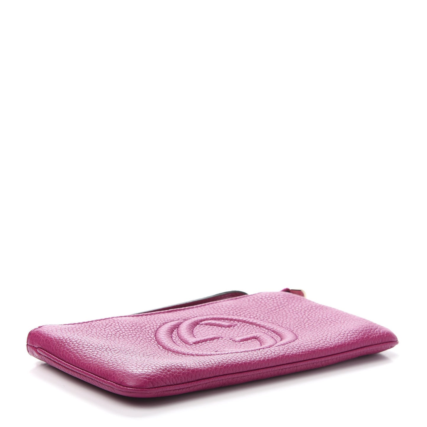 Pebbled Calfskin Soho Wristlet Bright Bougainvillea