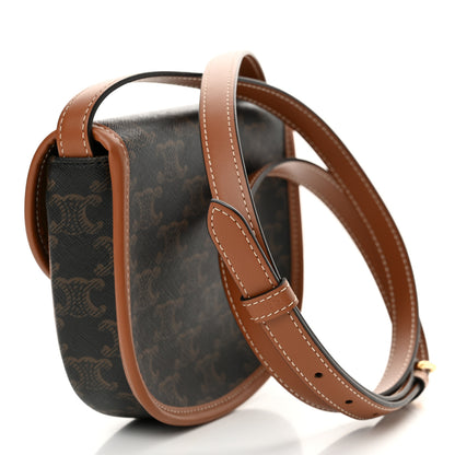 Celine Canvas Calfskin Triomphe Mini Besace Tan 2 of 10