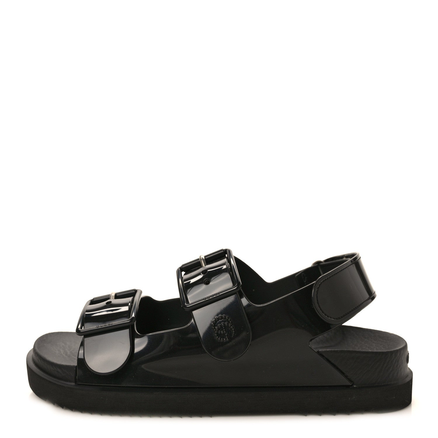 Gucci Rubber Mini Double G Womens Isla Dad Sandals 37 Black 1 of 8