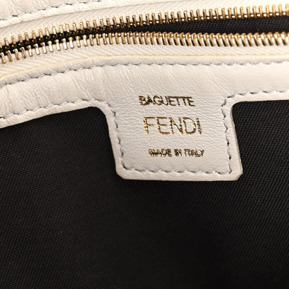 Fendi Nappa FF 1974 Embossed Baguette White 6 of 10