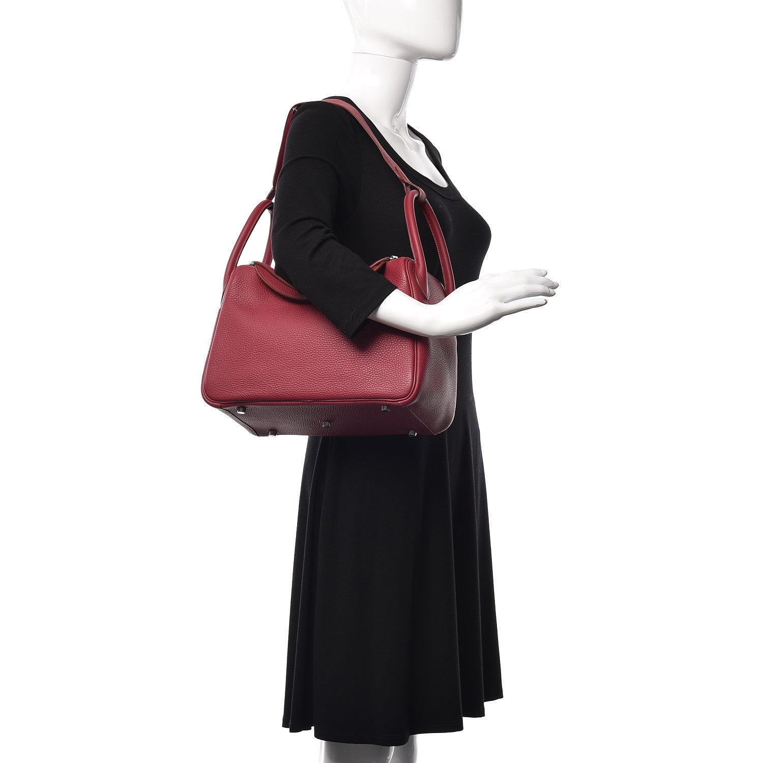 Hermes Taurillon Clemence Lindy 30 Rubis 2 of 9