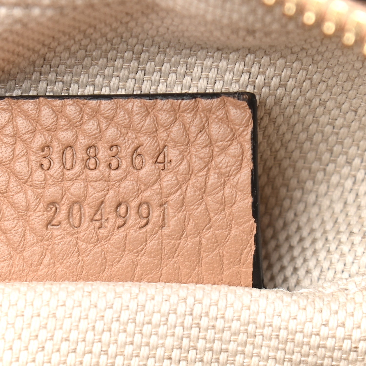 Gucci Pebbled Calfskin Small Soho Disco Bag Camelia 7 of 9