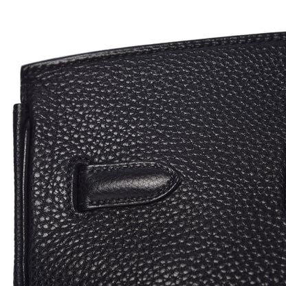 Hermes Taurillon Clemence Birkin 35 Black 12 of 32