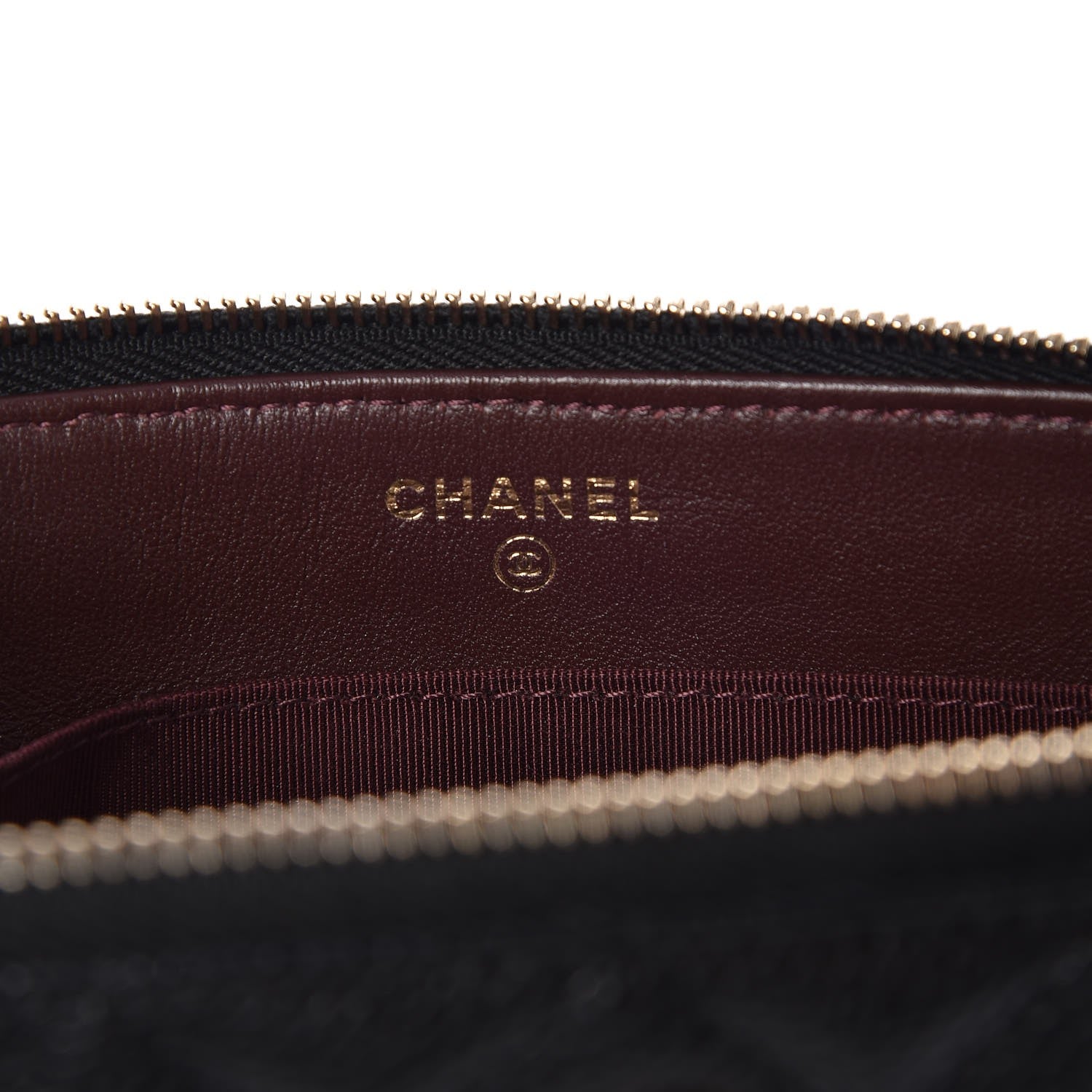 Chanel Caviar Quilted Large Zipped Clutch Black 7 of 9