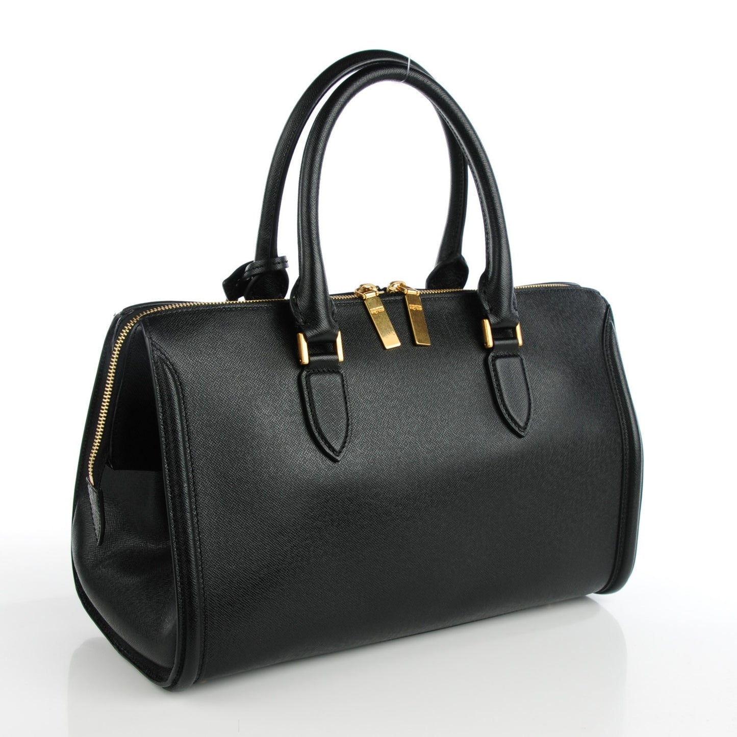 Grained Calfskin Medium Heroine Black
