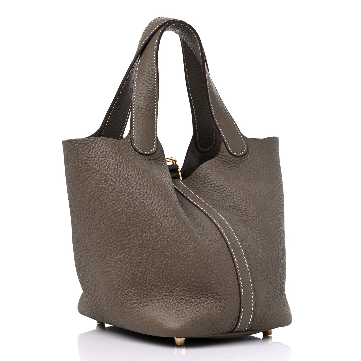 Hermes Taurillon Clemence Picotin Lock 18 PM Etoupe 3 of 9