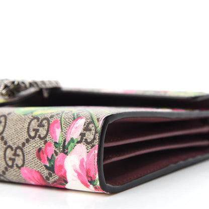 Gucci GG Supreme Monogram Blooms Mini Dionysus Chain Wallet Beige Multicolor Dry Rose 7 of 11