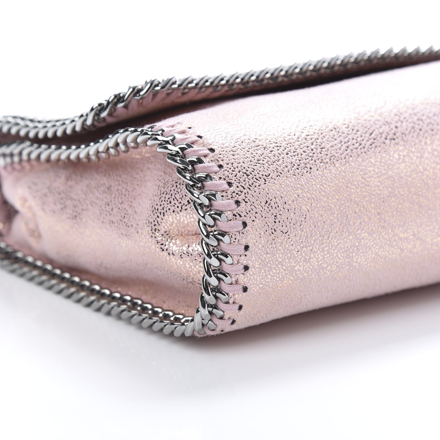 Stella McCartney Metallic Shaggy Deer Falabella Messenger Pink 8 of 9