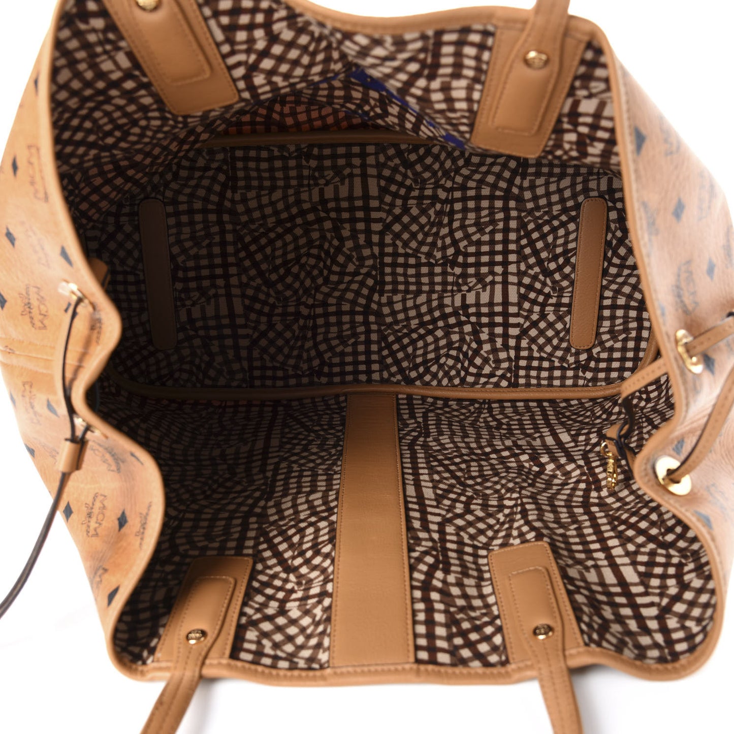 Visetos Large Liz Reversible Shopper Tote Cognac