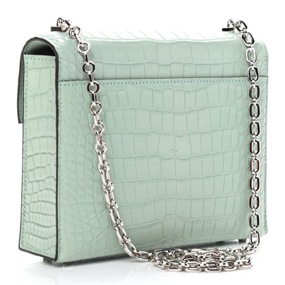 Hermes Matte Alligator Mini Verrou Chaine Bag Vert d’eau 3 of 9