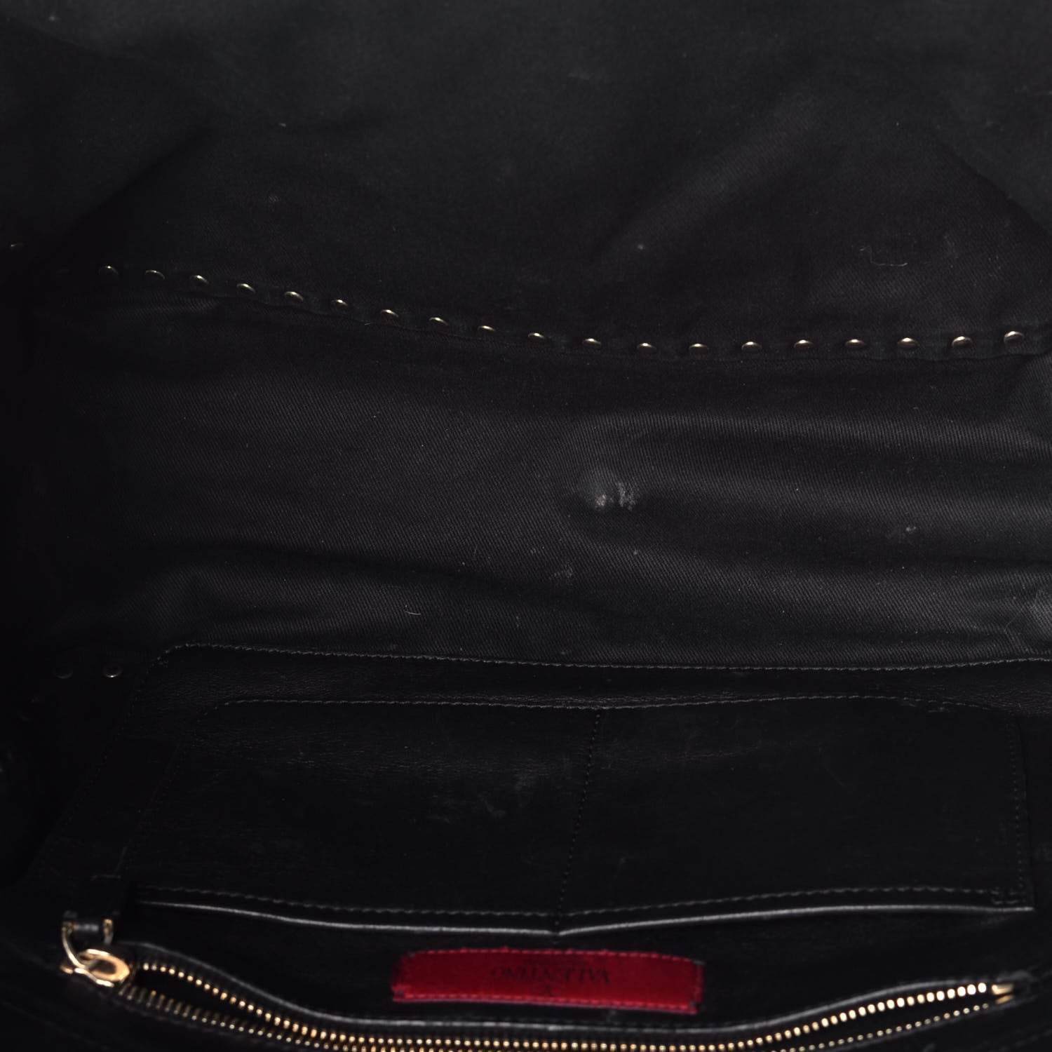 Valentino Garavani Vitello Medium Rockstud Tote Black 6 of 10